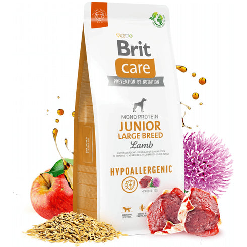 Hrana uscata pentru caini Brit Care Hypoallergenic Junior Large Breed Miel&Orez 12kg